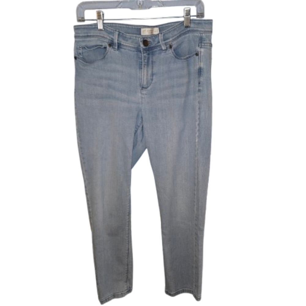 J. Jill Light Wash Authentic Fit Slim Ankle Jeans